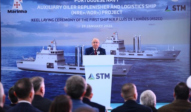 Türkiye'nin Portekiz için üreteceği gemilerin ilkinin bloğu kızağa alındı