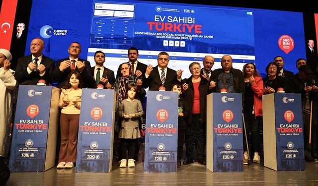 Yüzyılın Konut Projesi kapsamında Sinop'ta yapılacak konutların kurası çekildi