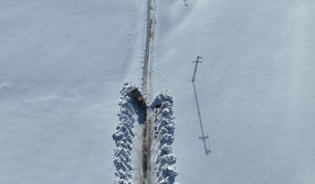 Ağrı'da kar nedeniyle 41 köy yolu ulaşıma kapandı