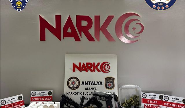 Alanya'da 45 adrese yapılan uyuşturucu operasyonunda 39 gözaltı