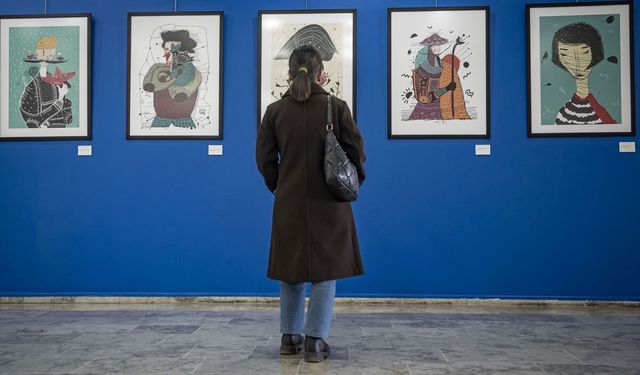 Atatürk Üniversitesi'nde illüstrasyon sergisi açıldı