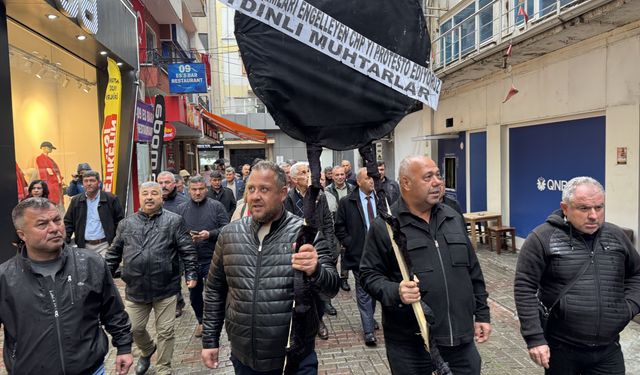 Aydın'dan muhtarlardan CHP İl Başkanlığı'na siyah çelenk