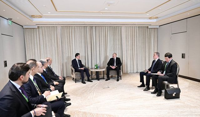 Azerbaycan Cumhurbaşkanı Aliyev ile IKBY Başkanı Barzani Münih'te görüştü