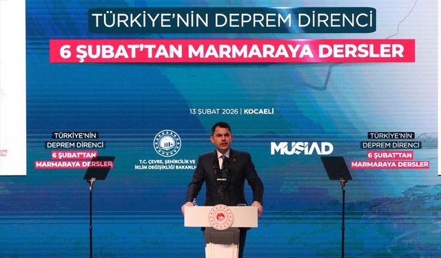 Bakan Kurum, Kocaeli'de deprem panelinde konuştu: