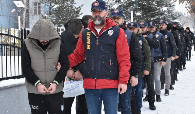 Erzurum merkezli 29 ilde dolandırıcılık operasyonunda 68 şüpheli yakalandı