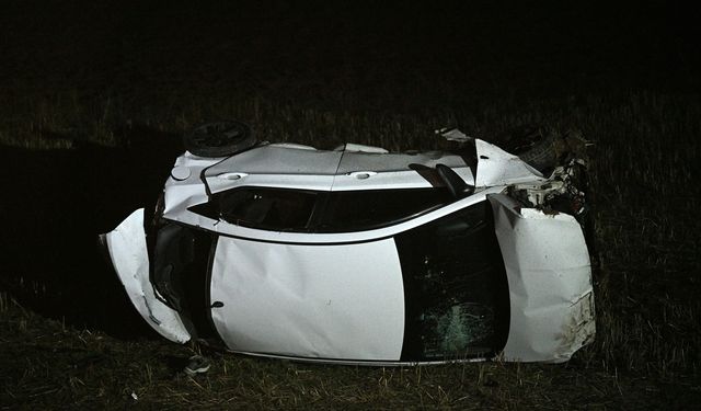 Kayseri'de devrilen otomobildeki 1 kişi öldü, 4 kişi yaralandı