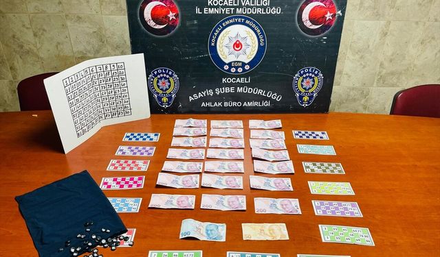 Kocaeli'de kumar oynayan 7 kişiye 81 bin 228 lira ceza kesildi