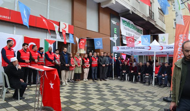 Kocaeli'den Gazze'ye 2 yardım tırı yola çıktı