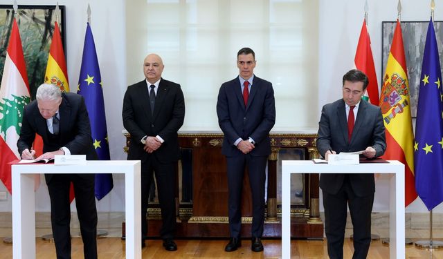 Lübnan Cumhurbaşkanı Avn, İspanya'da Başbakan Sanchez ve Kral 6. Felipe ile görüştü