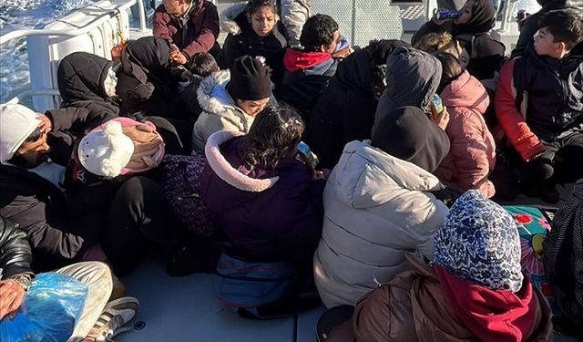 Muğla'da 44 düzensiz göçmen kurtarıldı, 33 düzensiz göçmen yakalandı