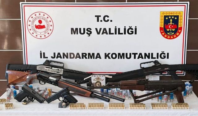 Muş'ta silah ve mühimmat ele geçirildi