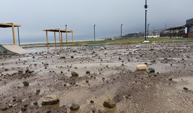 Rize ve Trabzon'da denizde fırtına etkili oldu