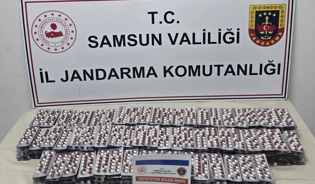 Samsun'da asma tavana saklanan 7 bin 9 uyuşturucu hap ele geçirildi