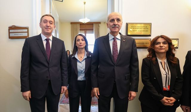 TBMM Başkanı Kurtulmuş, DEM Parti Eş Genel Başkanları Bakırhan ve Hatimoğulları'nı ziyaret etti