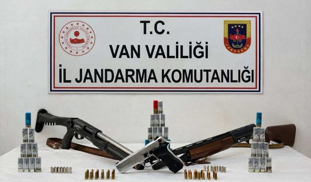 Van'da bir evde silah ele geçirildi