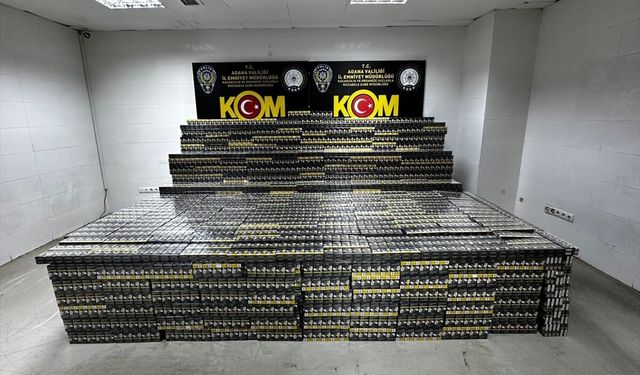 Adana'da 50 bin paket kaçak sigara ele geçirildi