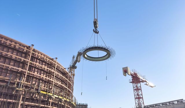 Akkuyu NGS'nin dördüncü güç ünitesinde reaktör şaftının kritik yapısal bileşeni monte edildi