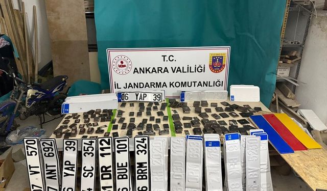 Ankara'da sahte plaka operasyonunda 2 şüpheli gözaltına alındı