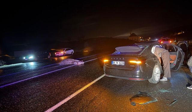 Bingöl'de ata çarpan otomobildeki 4 kişi yaralandı