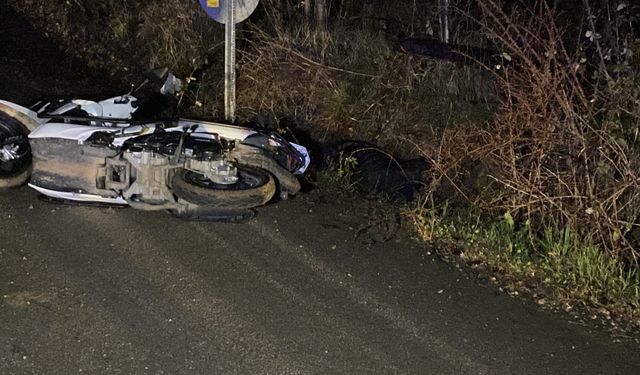 Bursa'da devrilen motosikletin sürücüsü öldü