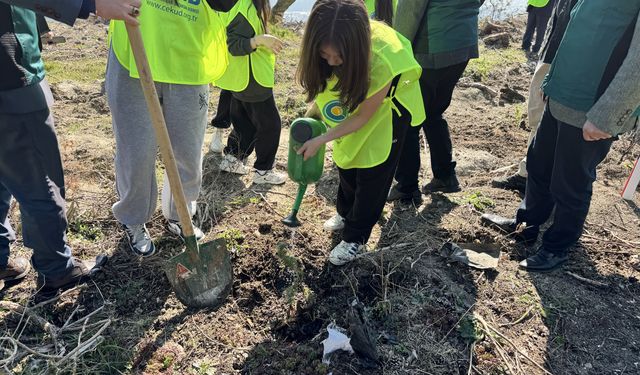 Bursa'da yaklaşık 10 bin fidan toprakla buluşturuldu