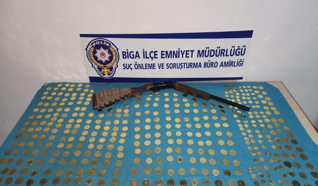 Çanakkale'de 438 adet sahte altın ele geçirildi