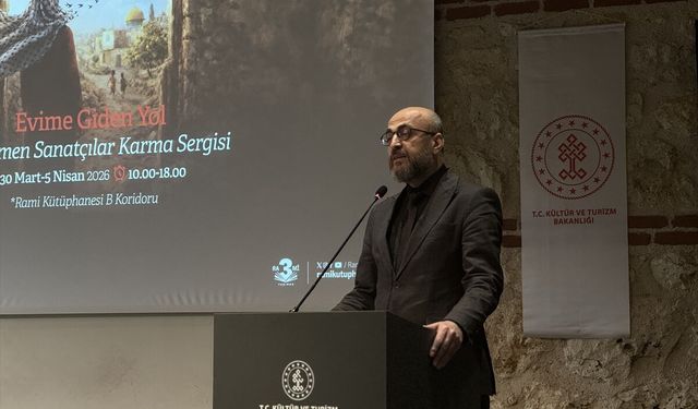 'Evime Giden Yol' sergisi Rami Kütüphanesi'nde sanatseverlerle buluştu