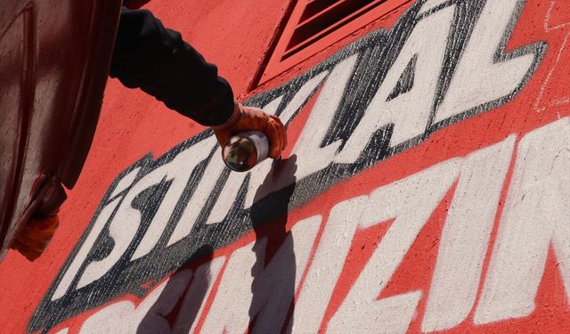 Genç grafiti sanatçısı atıl duvarları sanat eserine dönüştürüyor