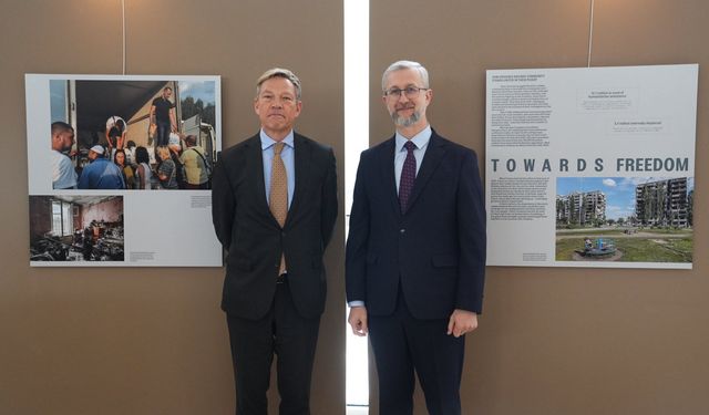 Hollanda ve Ukrayna'nın Ankara Büyükelçileri, 'Demir İnsanlar' sergisinin açılışını yaptı