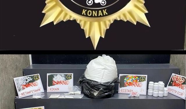 İzmir'de evinde uyuşturucu bulunan zanlı tutuklandı