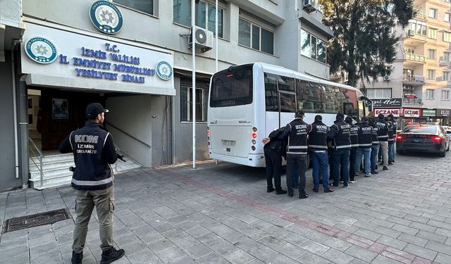 İzmir'de suç örgütüne yönelik operasyonda 7 şüpheli tutuklandı