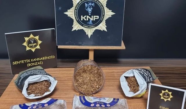 Kırklareli'nde uyuşturucu ticareti yaptıkları iddiasıyla yakalanan 4 zanlı tutuklandı