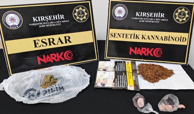 Kırşehir'de uyuşturucu operasyonunda 2 zanlı tutuklandı