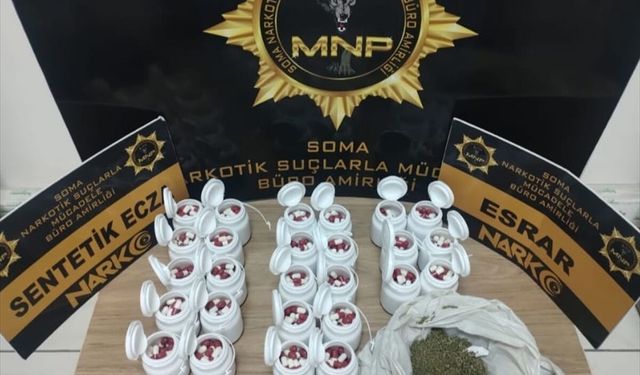 Manisa'da uyuşturucu ticareti iddiasıyla 3 şüpheliye tutuklama