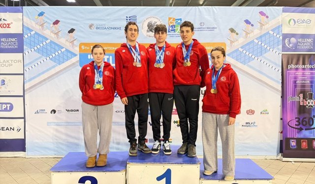Özel milli yüzücüler, Yunanistan'daki 5. Açık Yüzme Turnuvası'ndan 24 madalyayla döndü