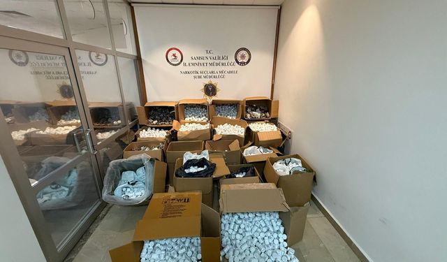 Samsun'da 421 bin 120 uyuşturucu hap ele geçirildi