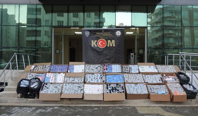 Şanlıurfa'da gümrük kaçağı 30 bin paket sigara ele geçirildi