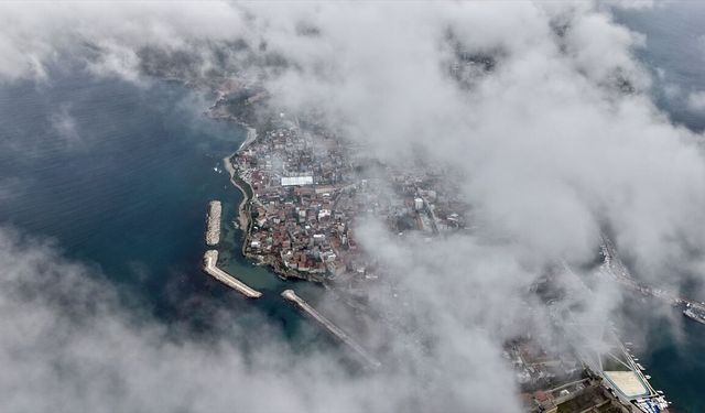 Sinop sis bulutları arasında görüntülendi