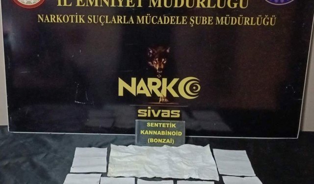 Sivas'ta uyuşturucu operasyonunda gözaltına alınan 2 zanlıdan 1'i tutuklandı