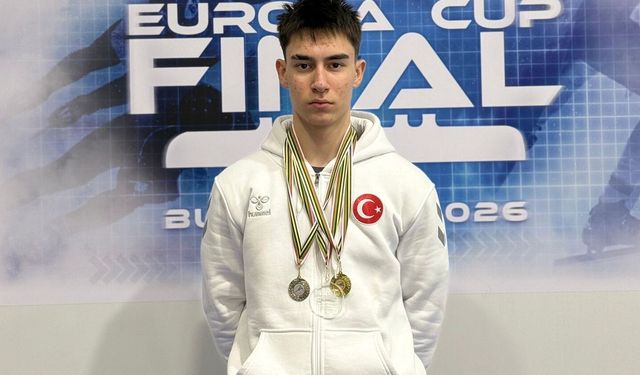 Sürat patenci İlyas Karadağ, Avrupa Kupası'nda 2 altın 1 gümüş madalya kazandı