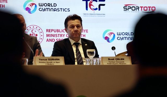 TCF Başkanı Çelen, Antalya'daki Artistik Cimnastik Dünya Kupası basın toplantısında konuştu: