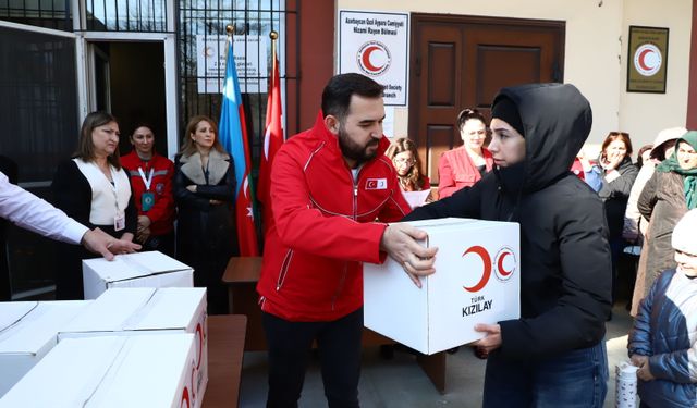 Türk Kızılay, Azerbaycan'da ihtiyaç sahibi ailelere ramazan yardımı dağıttı