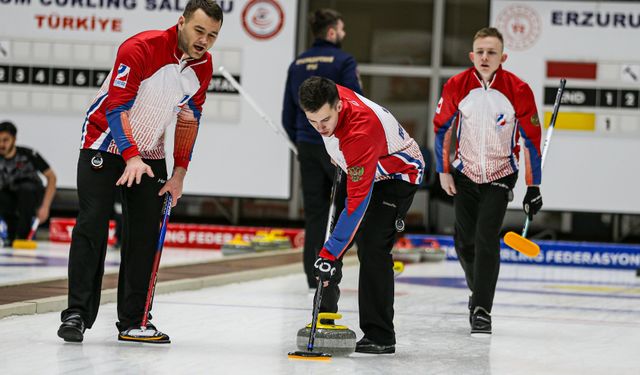 Uluslararası Erzurum Curling Turnuvası'nda 3 ülke mücadele ediyor