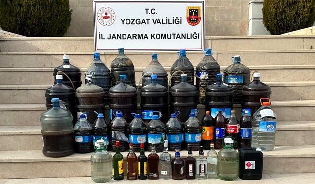 Yozgat'ta 343 litre sahte alkol ele geçirildi