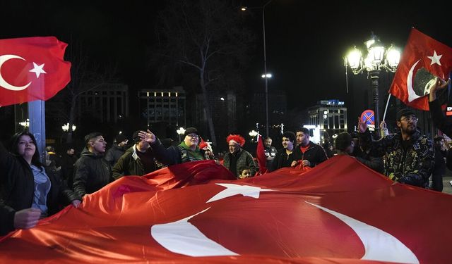 Başkentte milli takım coşkusu yaşandı