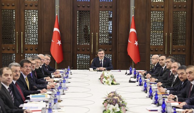 Ekonomi Koordinasyon Kurulu, Cumhurbaşkanı Yardımcısı Yılmaz başkanlığında toplandı