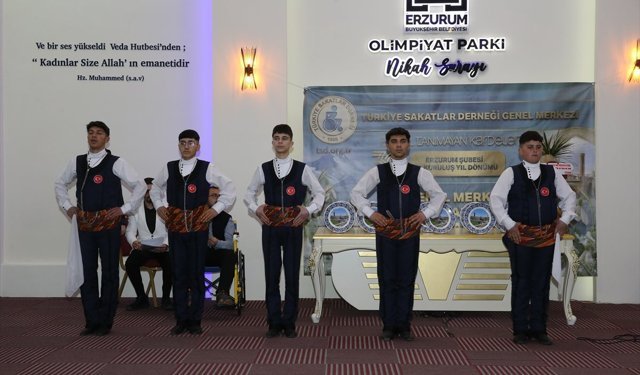 Erzurum'da Türkiye Sakatlar Derneği Şubesinin 30. kuruluş yıl dönümü kutlandı