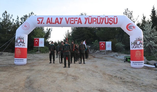 Gelibolu Yarımadası'nda 57. Alay Vefa Yürüyüşü başladı