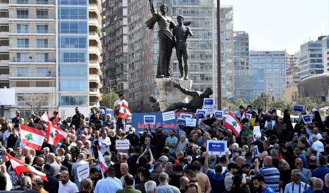 İsrail'in, Lübnan'ın güneyindeki işgali ve saldırıları Beyrut'ta protesto edildi