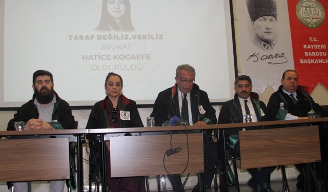 Kayseri'de avukat Hatice Kocaefe'nin silahla vurularak öldürülmesi protesto edildi